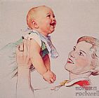 Norman Rockwell Canvas Paintings - Delight